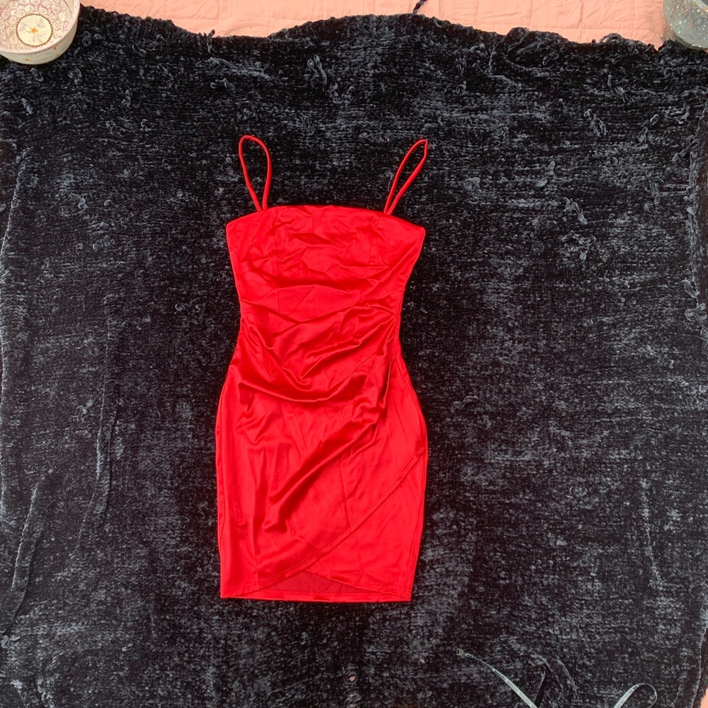 satin wrap dress